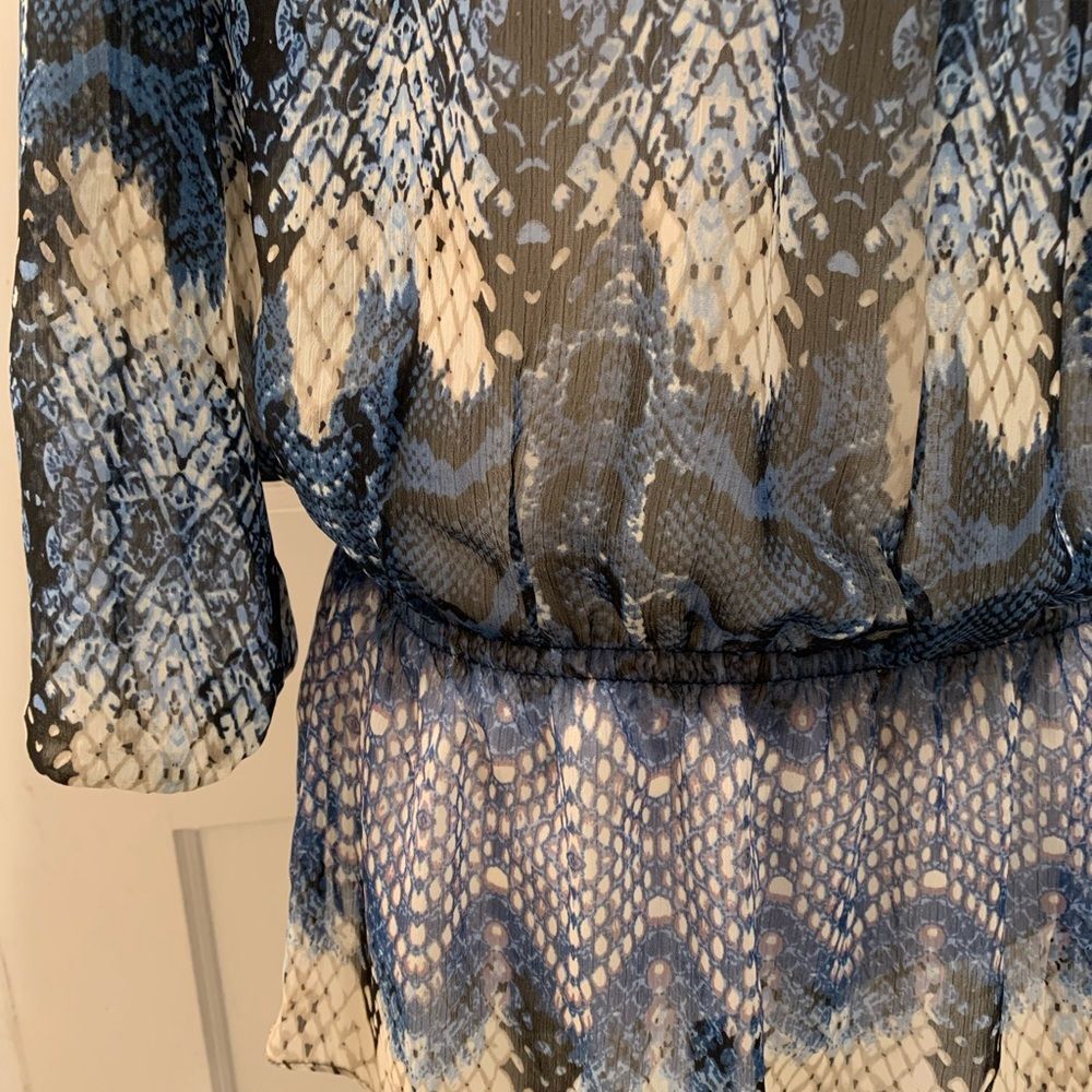 Cache | fish skin patterned sheer top - Picture 4 of 8